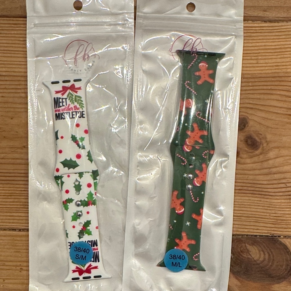 Festive Apple Watch Bands - Green and White